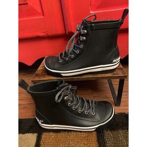 Rocket Dog Women's Size 6 Rainy Day Black Rubber Booties Boots  Barely Worn EUC